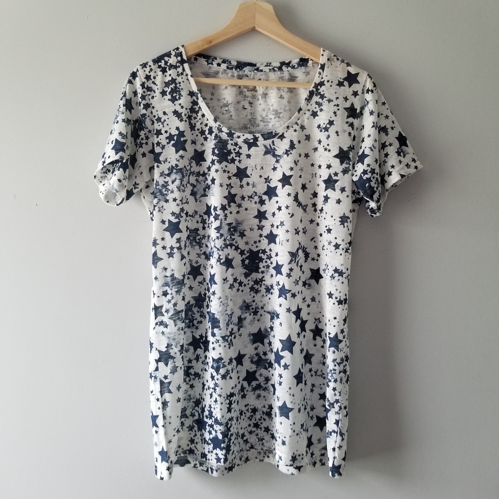 Central Park Active Lounge Yoga Star Print Tee